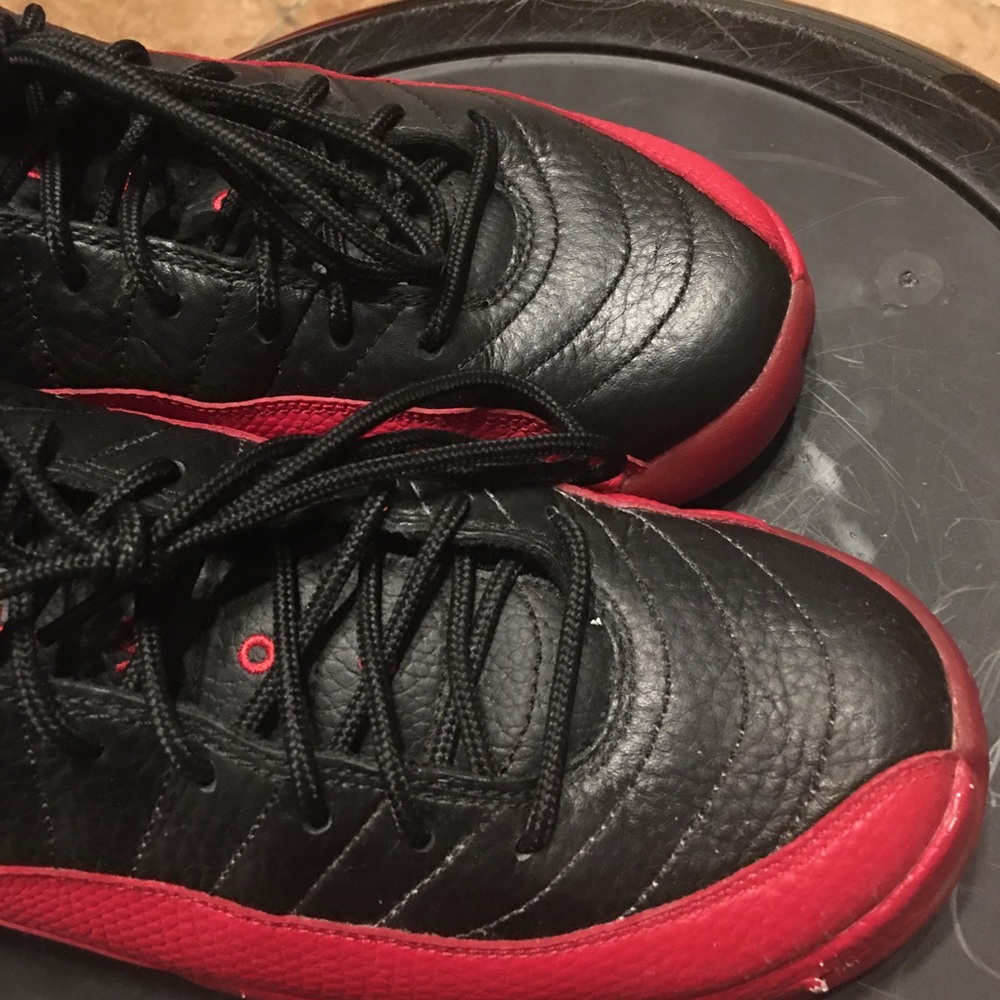 Nike Air Jordan 12 Retro “Flu Game” Red Black 153265-002 Boy Gs Size 7(no box)